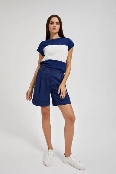 Bluzka w szerokie paski granatowa