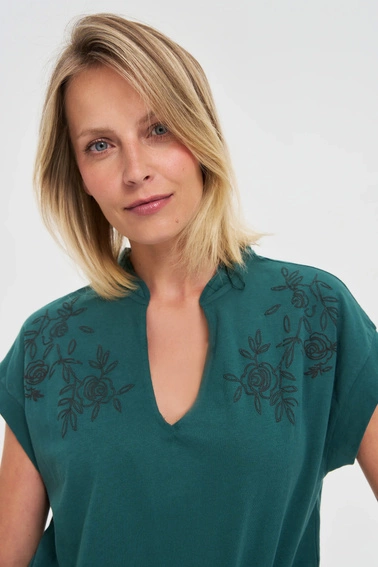 Bawełniana bluzka zielona