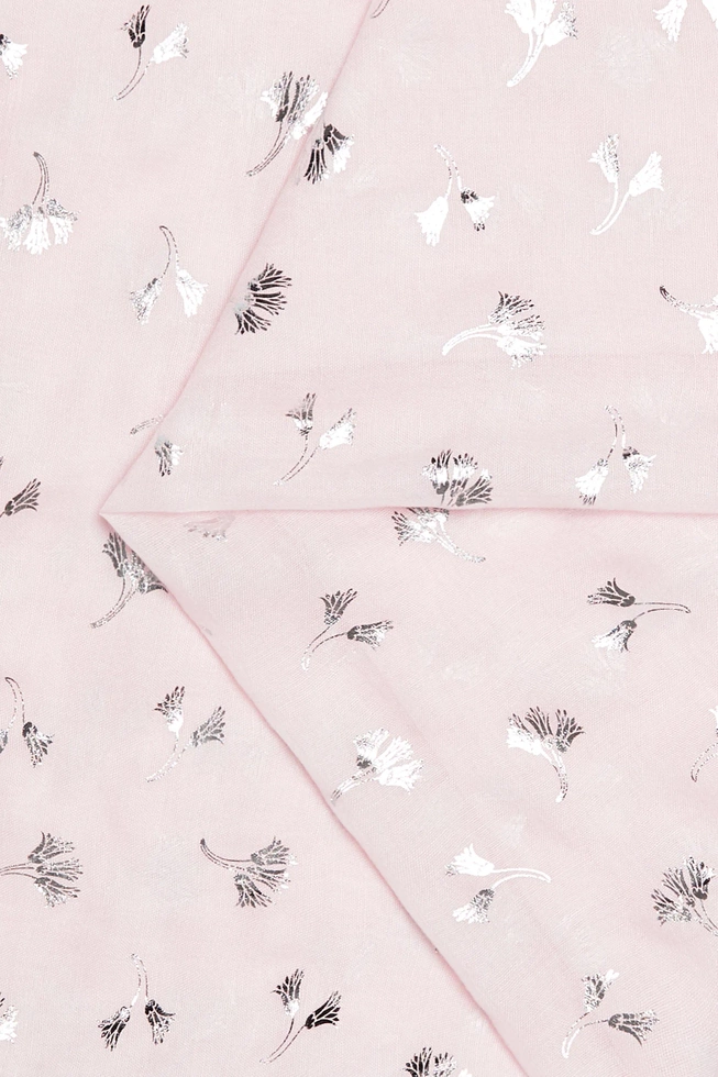 Szal z nadrukiem różowy