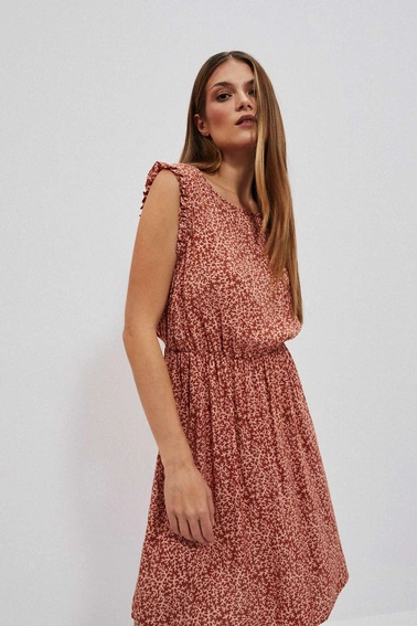 Wzorzysta sukienka brązowa