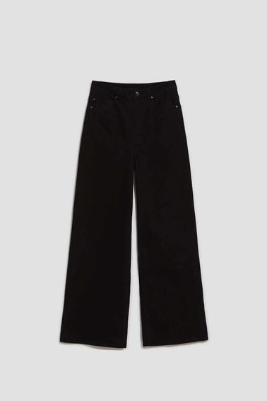 Jeansy wide leg z wysokim stanem