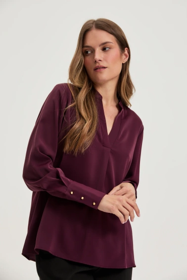 Elegancka koszula burgundowa
