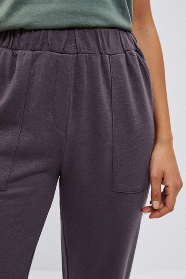 Gładkie spodnie dresowe z kieszonkami