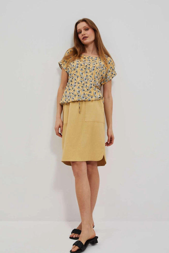 Koszula z printem herbaciana