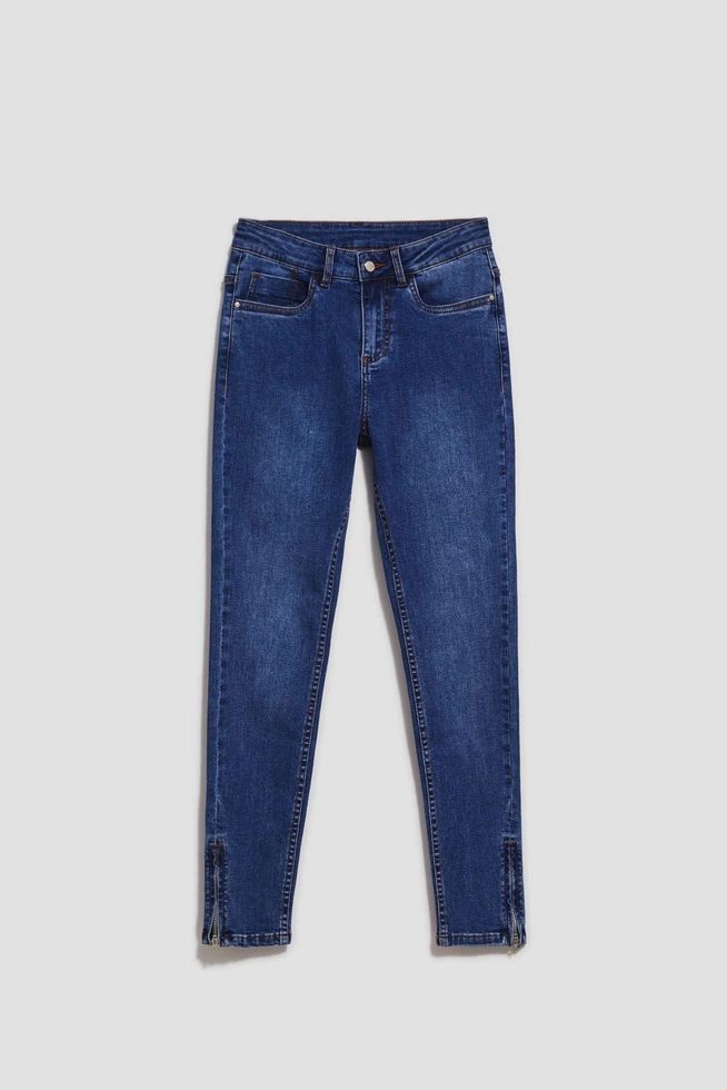 Jeansy rurki granatowe