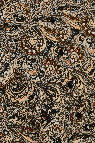 Wzorzysta koszula brązowa