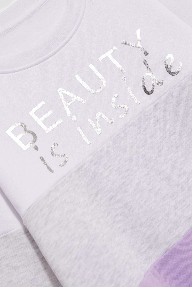 Bluza z nadrukiem lawendowa