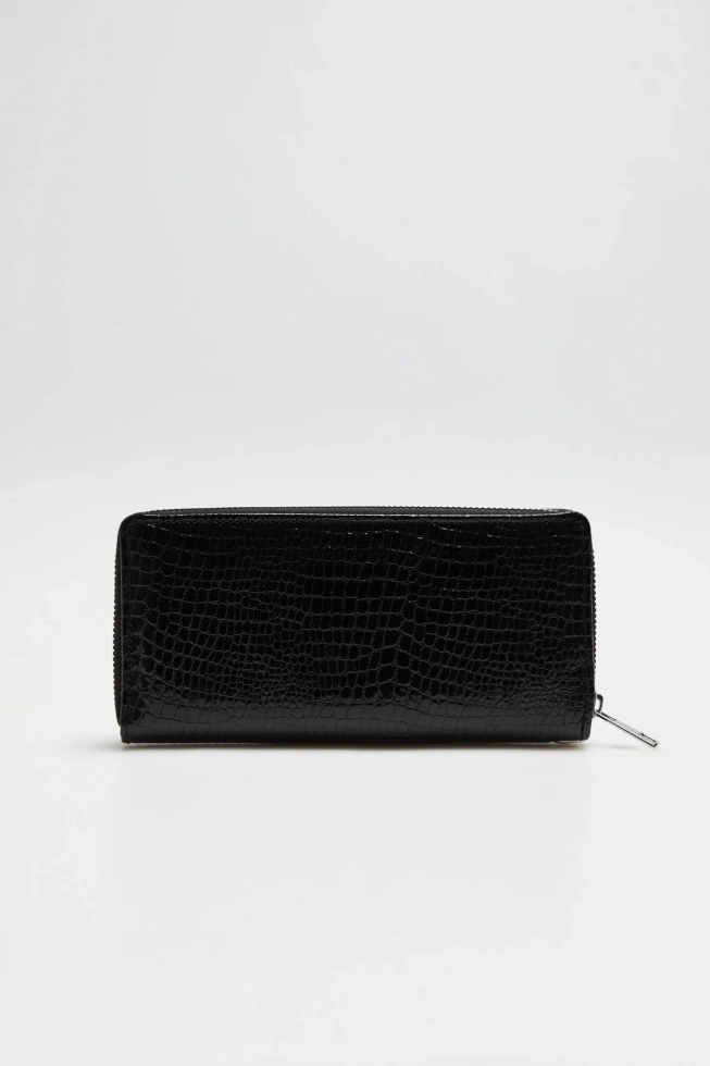 Portfel z zawieszką czarny