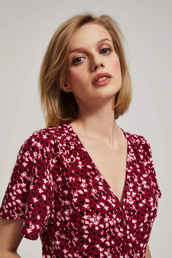 Sukienka maxi truskawkowa