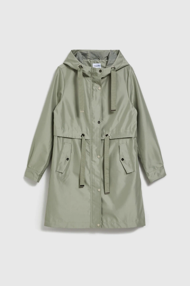 Parka z katurem oliwkowa