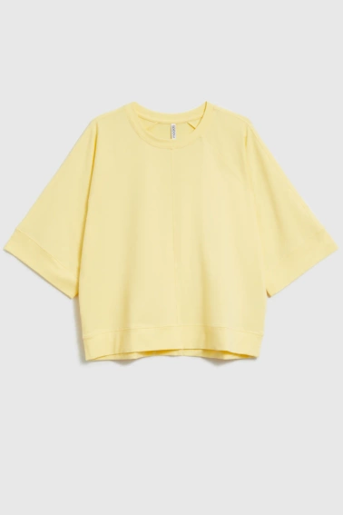Bluza z krótkimi i szerokimi rękawami żółta