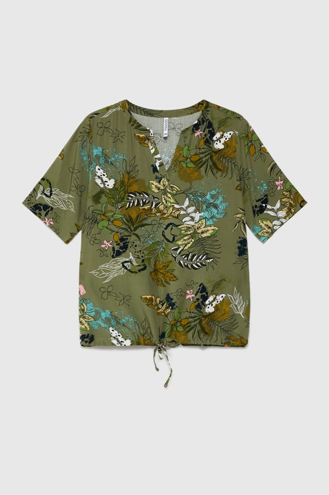 Oliwkowa koszula wiskozowa