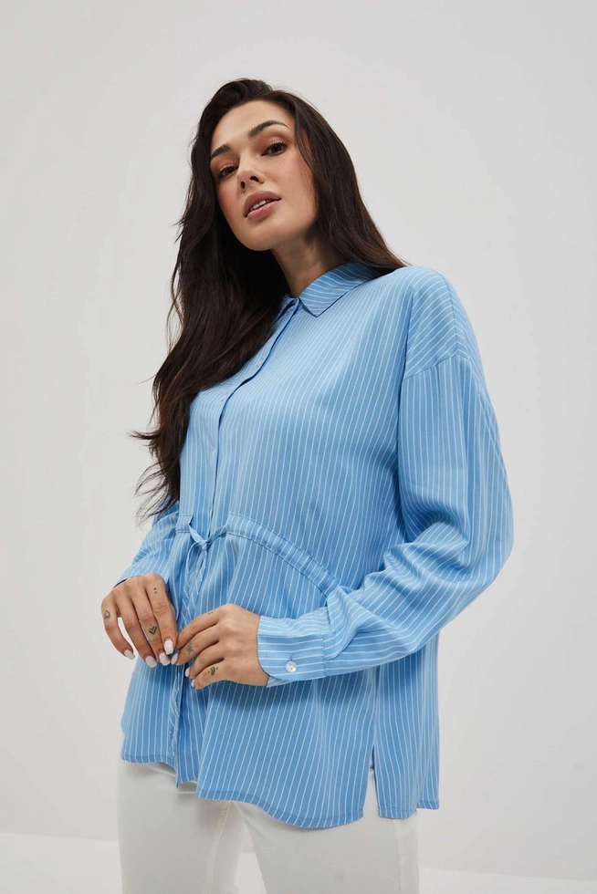 Koszula w paski błękitna