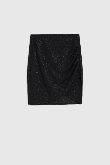 Spódnica z marszczeniem czarna