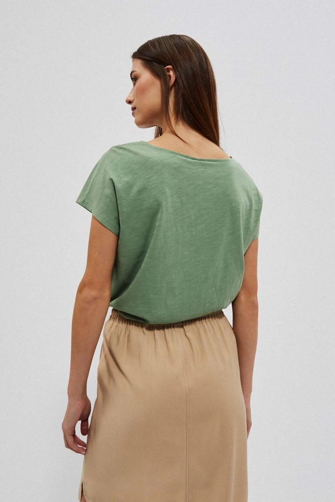 T-shirt z nadrukiem oliwkowy