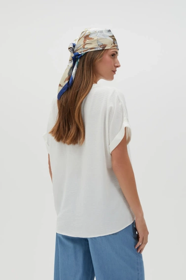 Koszula z krótkimi rękawami biała