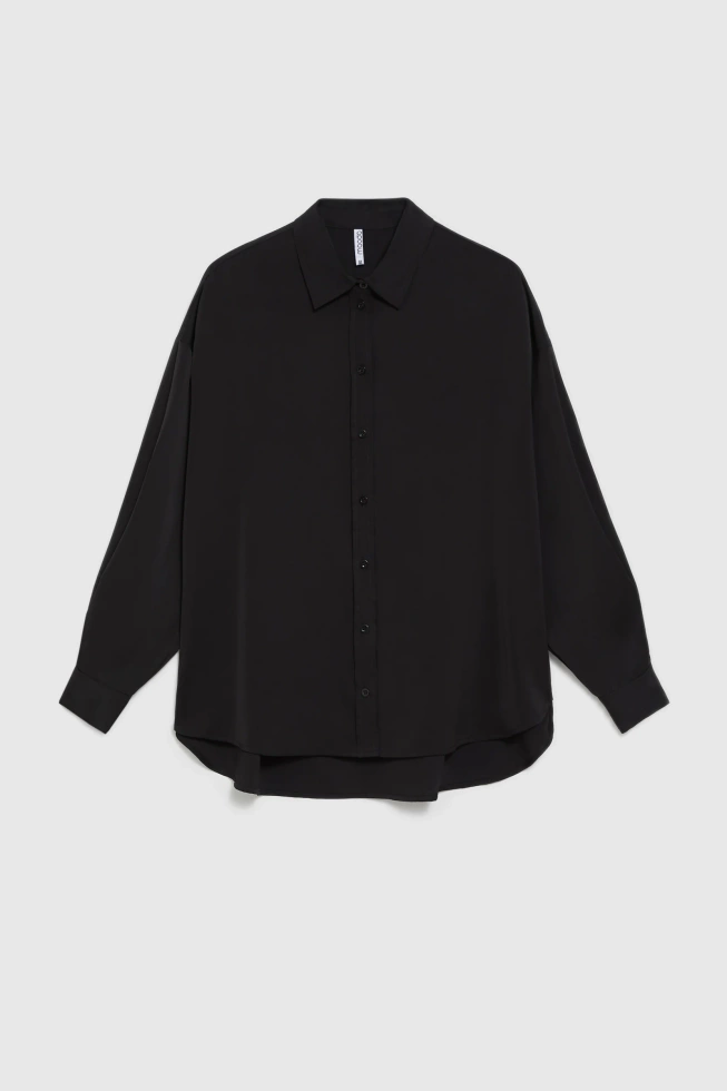 Gładka koszula czarna