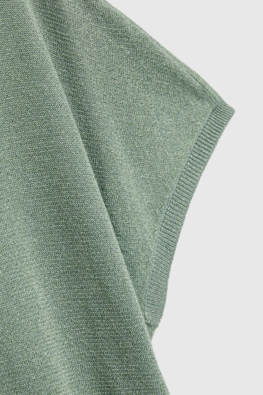 Wiskozowy sweter oliwkowy