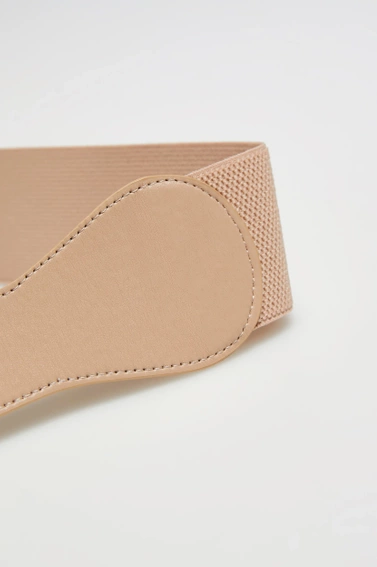  Pasek z elastyczną gumą beżowy 