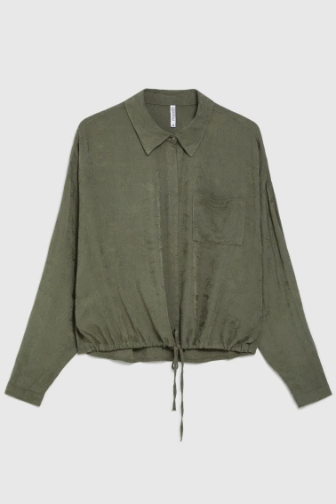 Koszula z wiskozy oliwkowa 