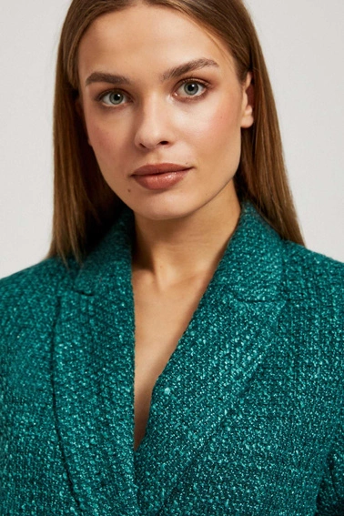 Marynarka w tweedowym stylu szmaragdowa