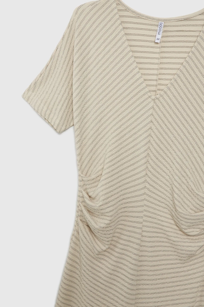 Sukienka w paski beżowa