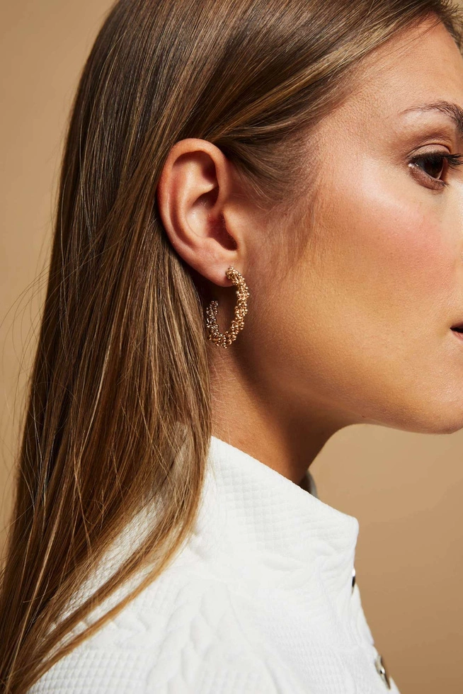 Kolczyki koła w kolorze złotym