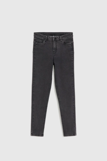 Jeansy rurki grafitowe