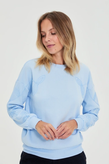 Bluza wkładana przez głowę błękitna 