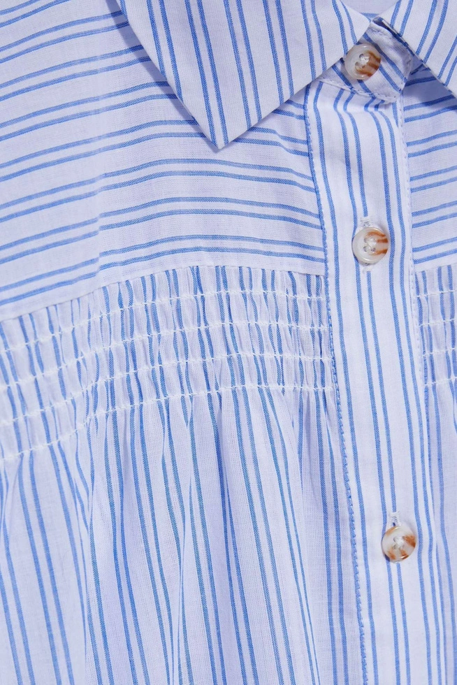 Koszula w paski biało niebieska