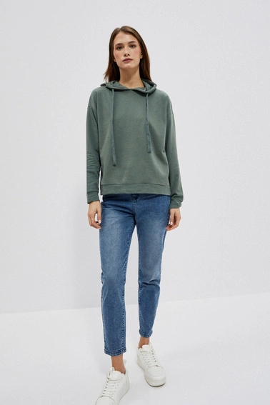 Bluza z kapturem oliwkowa