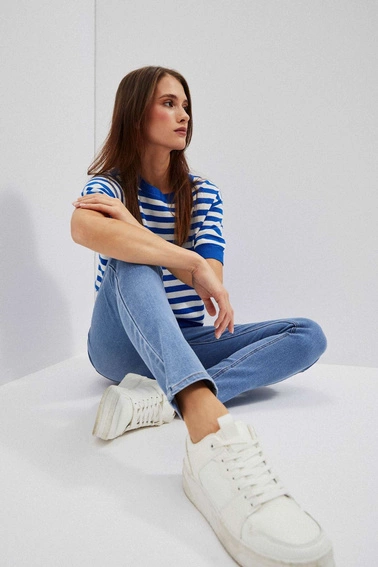 Jeansy rurki niebieskie