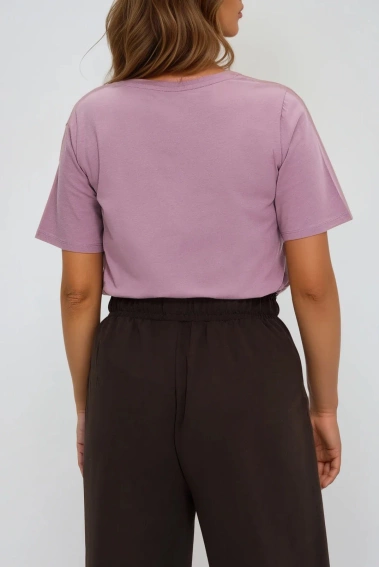 Gładka bluzka różowa