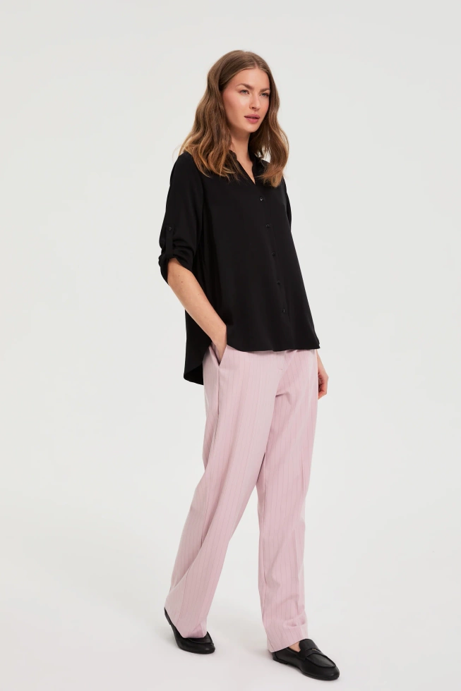 Koszula z wiskozy czarna