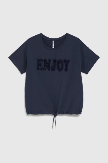 Bluza z krótkimi rękawami granatowa 