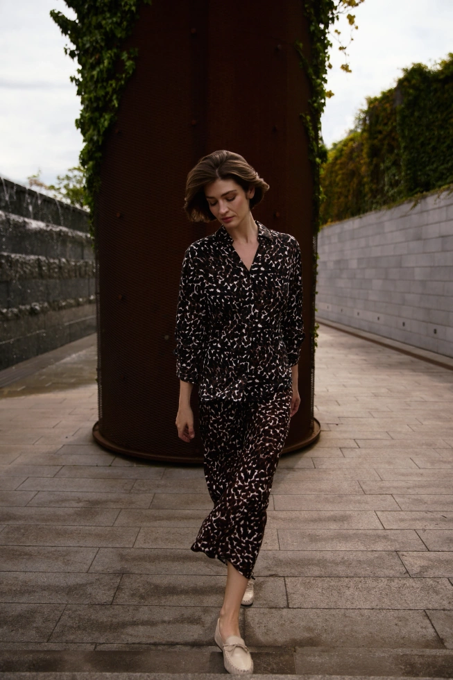 Wiskozowa spódnica brązowa