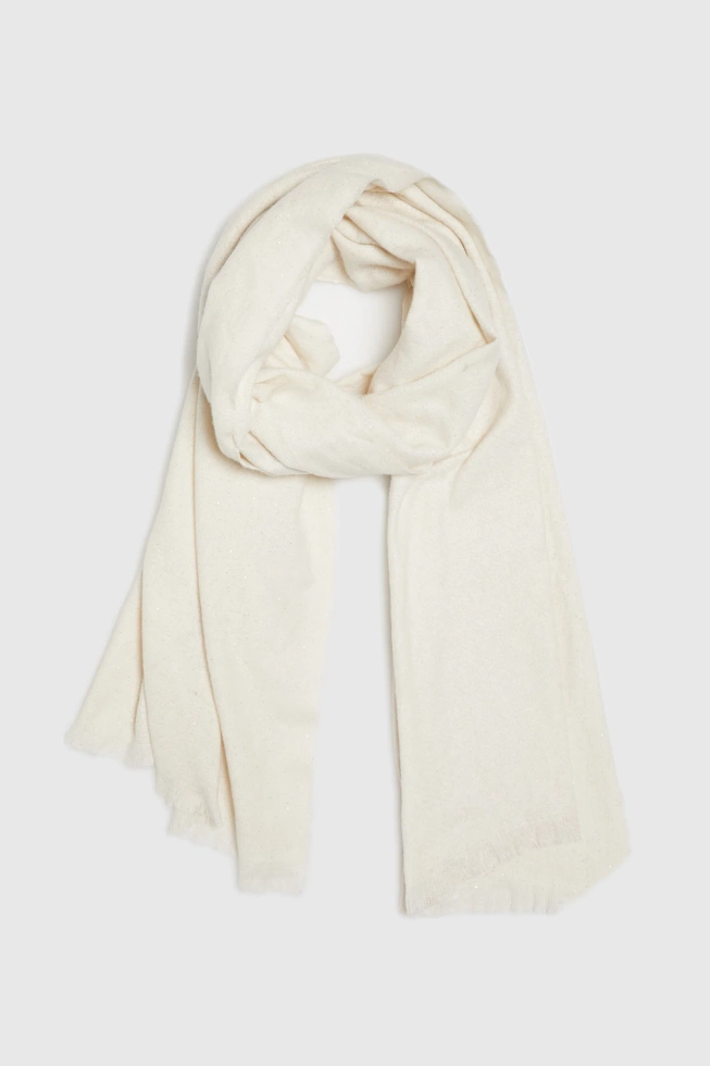 Gładki szal beżowy