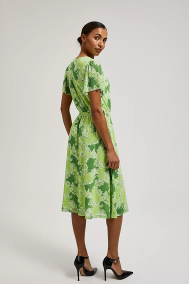 Sukienka w kwiaty zielona 