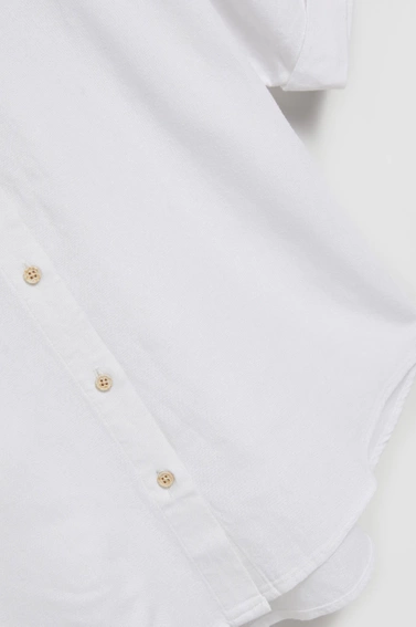 Koszula z krótkimi i szerokimi rękawami biała