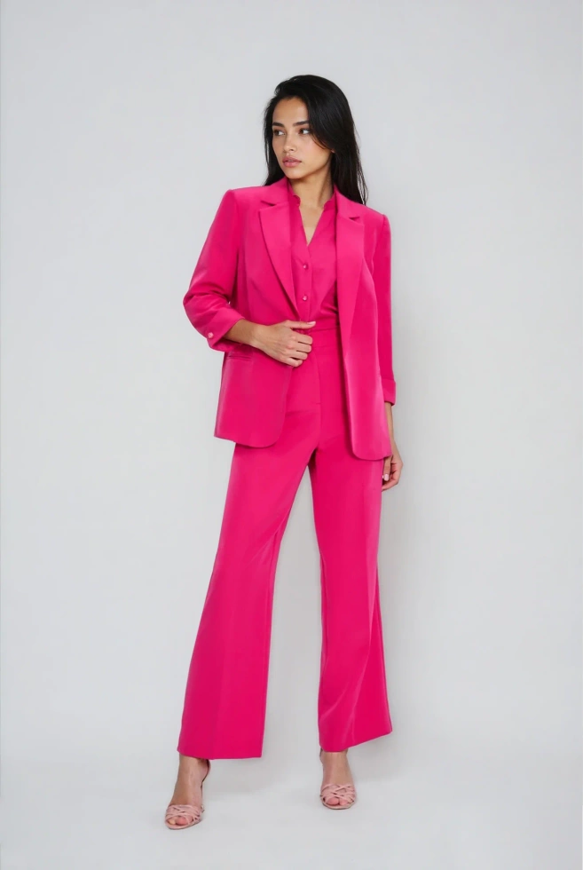 Marynarka z rękawami 3/4 fuksjowa