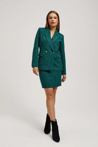 Marynarka w tweedowym stylu szmaragdowa