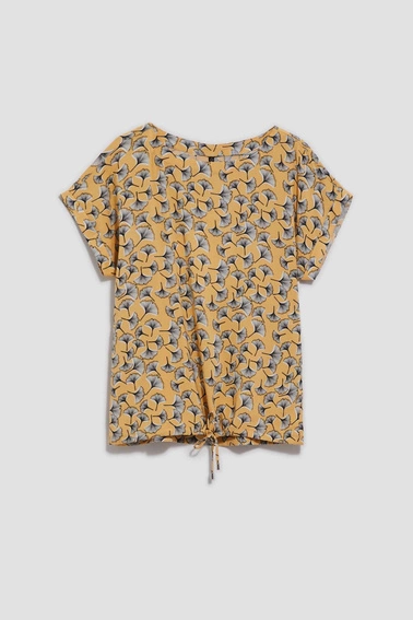 Koszula z printem herbaciana