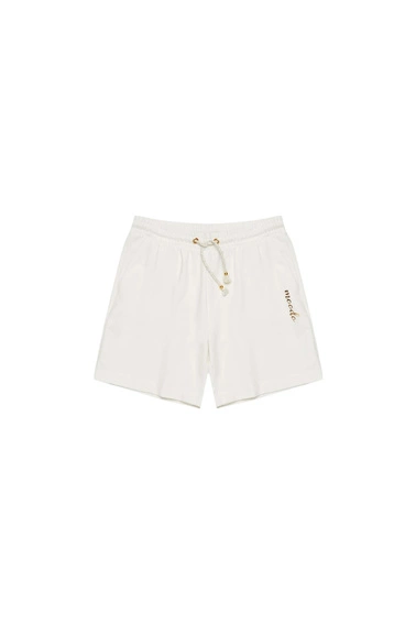 Szorty dresowe z kieszeniami perłowe