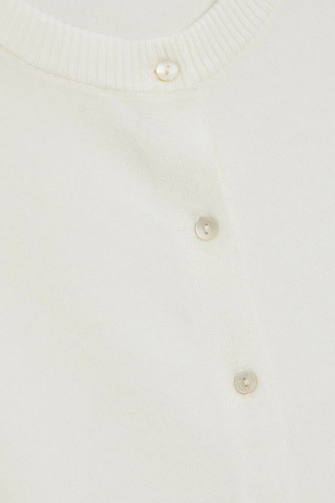 Sweter z krótkimi rękawami biały