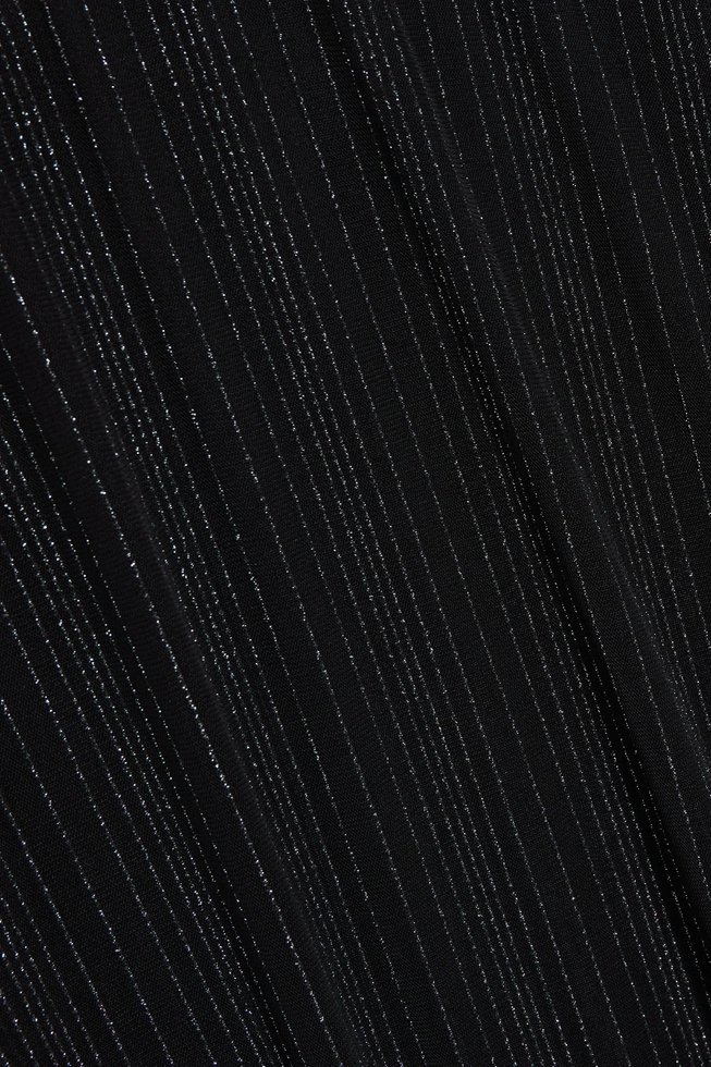 Sukienka maxi z metalizowaną nitką czarna