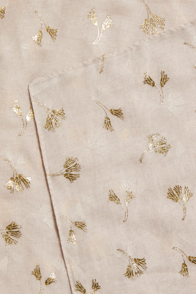 Szal z nadrukiem beżowy