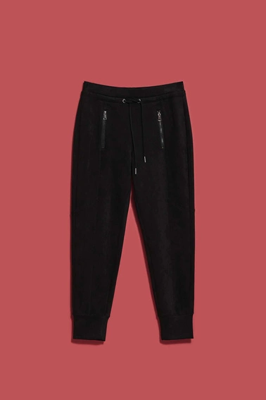 Dresowe spodnie z zapinanymi kieszeniami czarne