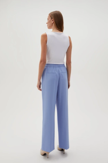 Eleganckie spodnie w kant błękitne