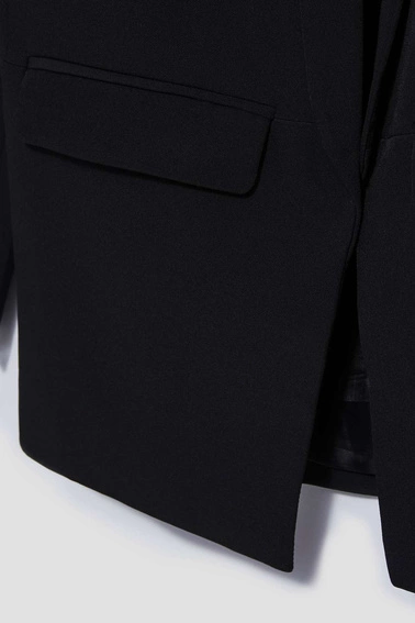 Gładka marynarka czarna