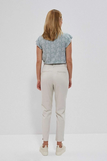 Spodnie lyocell z wysokim stanem